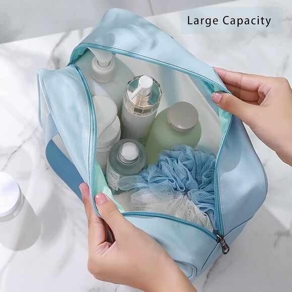 3 PCS Travel Toiletry Organizer Translucent Waterproof Bags for Women Men - Picture 9 of 15